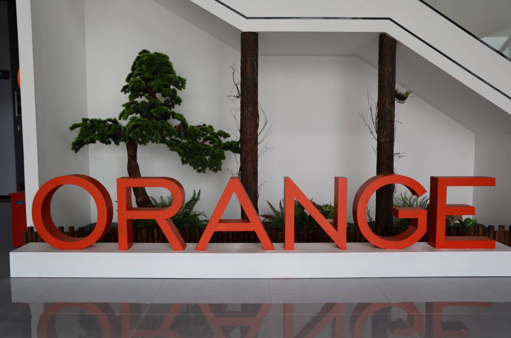 Orange Metal Lighting Processing Factory